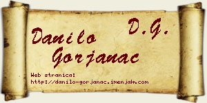 Danilo Gorjanac vizit kartica